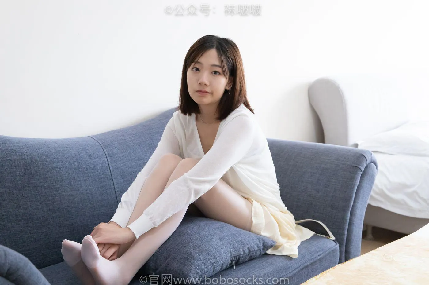 [BoBoSocks袜啵啵]NO.005 小甜豆-帆布鞋、薄白丝 [133P]插图2